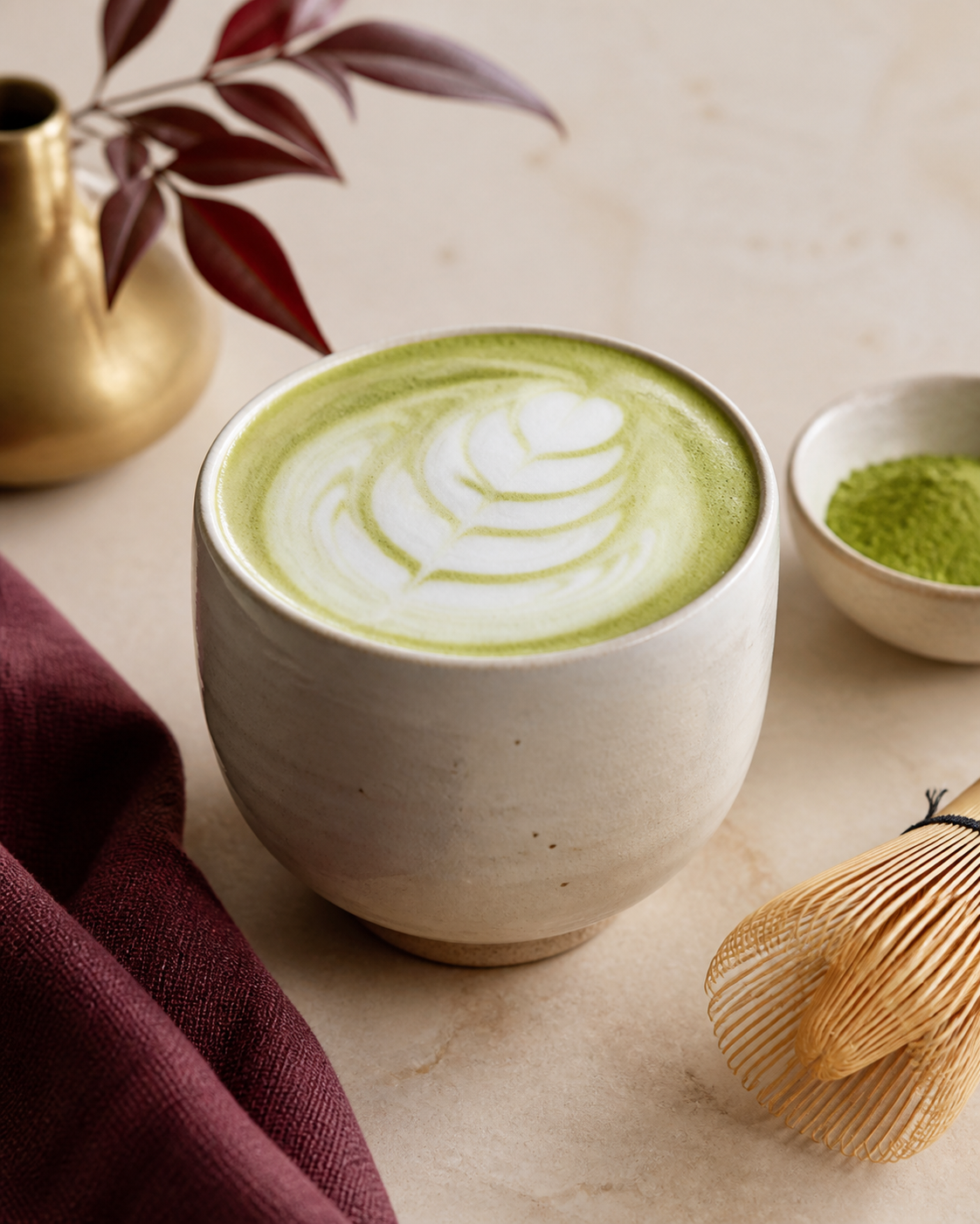 Matcha latte clásico
